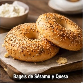 Bagels de Sésamo y Queso