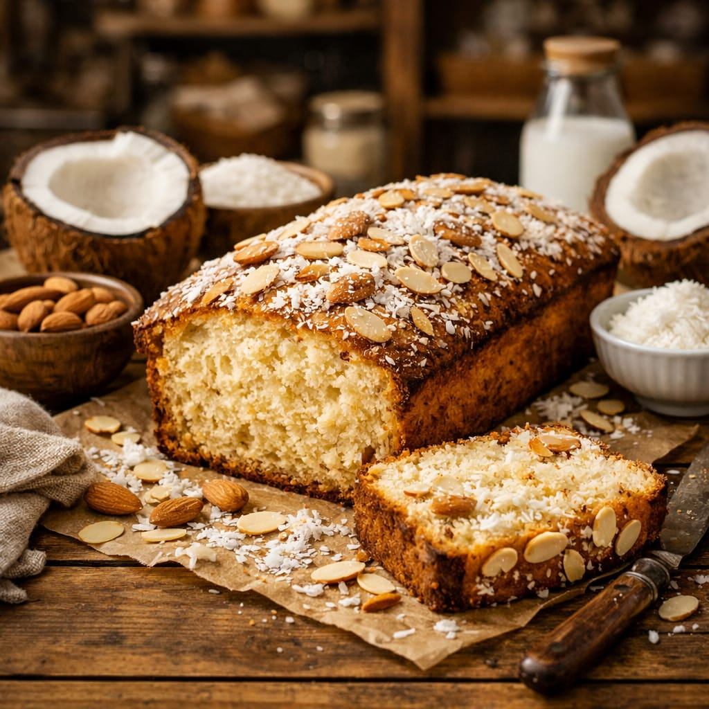 Budín de Coco y Almendras